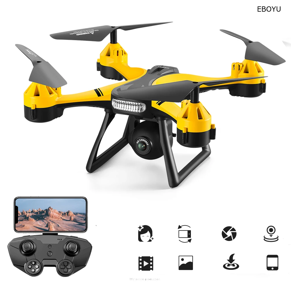 Eboyu X101 Rc Drone With 4K Hd Camera Wi Fi Fpv Drone 2.4G Remote Control Drone - £36.59 GBP+