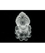 L. E. Smith Pressed Glass Perfume Bottle, Glass Feather Stopper, Vintage... - $40.22 CAD