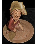 1984 Tom Clark ANAHEIM FIGURINE Gnome w/Leaf Hat MADE IN USA - £11.35 GBP