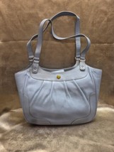 Vintage Eitenne Aigner Genuine Cowhide Leather Light Blue Bag SLIGHT FLAW  - $28.98