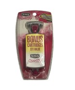 Schick Quattro Women Razor Bonus 4 Razor Blade Cartridges Aloe &amp; Duo Vit... - £12.62 GBP