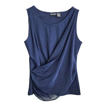 Tahari Navy Blue Wrap Top - Sz Large - £14.94 GBP