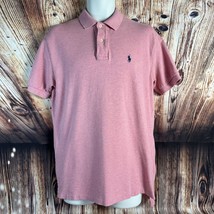 Vintage Polo Ralph Lauren Mens Size Medium Pink Short Sleeve Button Collar Shirt - £19.09 GBP