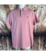 Vintage Polo Ralph Lauren Mens Size Medium Pink Short Sleeve Button Coll... - £18.75 GBP