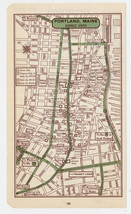 1951 Original Vintage Map Of Portland Maine Downtown Business Center - £15.74 GBP
