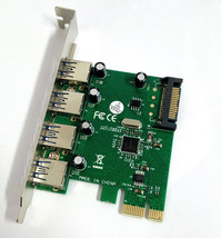 Usb 3.0 2.0 Pci-E Pcie 4 Ports Express Expansion Card Adapter Nec720201 - £22.26 GBP