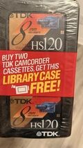 TDK 8MM (2) VIDEO CASSETTE TAPES HIGH STANDARD HS120 MADE IN JAPAN SEALE... - $13.81