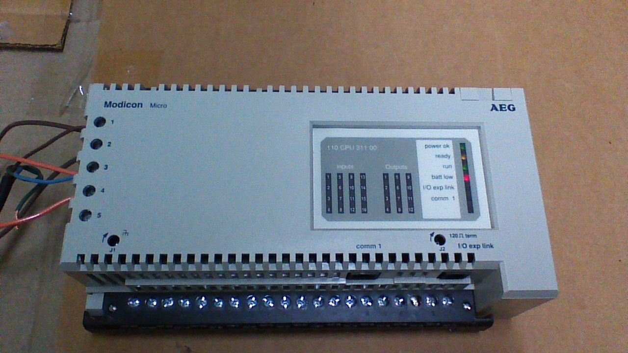 MODICON 110-CPU-311-00 MICRO PLC CONTROLLER / (16) 24VDC IN / (12) RELAY... - $48.59