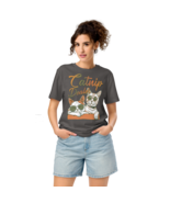 Unisex Organic Mid-Light T-Shirt – &quot;Catnip Dealer&quot; (Anthracite) - €42,61 EUR