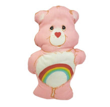 12" Vintage Pink Cheer Care Bear Stuffed Animal Plush Fabric Sew Toy Pillow - £21.95 GBP
