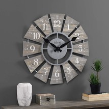 Large Round Wall Clock Home Decor Vintage Farmhouse Battery Oversized 24... - £47.56 GBP