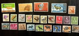 Kenya and KUT Stamps 1960s - 1970s Animals Seashells Used Lot of 24 - $2.50