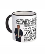 SALES MANAGER Funny Trump : Gift Mug Great Birthday Christmas Jobs - $21.69 CAD+