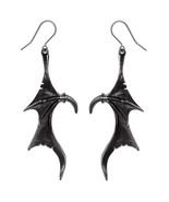 Alchemy Gothic Wings of Midnight Earrings Dragon Wing Surgical Steel Hoo... - £27.61 GBP