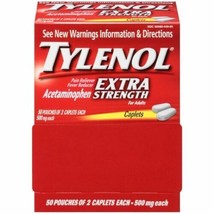 Tylenol Extra Strength Pain Reliever Dispenser Box, 50 Packets, 40900, New - £19.76 GBP