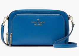 Kate Spade Dual Zip Around Crossbody Sapphire Blue Leather WLR00410 NWT $259 - £70.44 GBP
