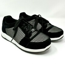 Drew Gemini Women&#39;s Suede &amp; Textile Sneaker Black Sz 7 X-Wide - $33.24