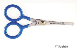 Ball Point Shears Professional Dog Pet Grooming 4&quot; Straight Coated Handle - £32.37 GBP