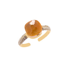 Citrine With Citrine Ring 925 Sterling Silver Ring For Woman&#39;s - $79.00