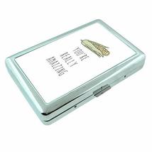 Corn Pun Amaizing Em1 Hip Silver Cigarette Case Id Holder Metal Wallet 4&quot; X 2.75 - £6.35 GBP