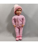 Pink Knit Winter Outdoor Outfit for 18&quot; Doll Clothes And Accessories - $14.62 CAD