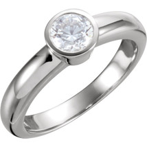 Round Natural Mined Diamond Ring 14k gold (0.52 Ct F VVS2 Clarity) IGL - $1,856.10