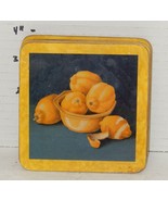 Set of 5 Vintage Pimpernel Back Cork Fruit Citrus Square Coasters - $14.80