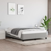 Bed Frame Light Grey Polyester, Plywood, Engineered Wood Full - $323.25 CAD