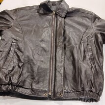 Excelled RN# 20849 Men's Brown Full Zip Pockets Leather Jacket Size Large  image 14