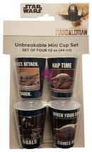 Disney The Mandalorian Unbreakable Mini Collectible Cups 1.5 oz NEW - $12.16