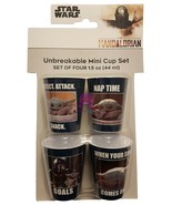 Disney The Mandalorian Unbreakable Mini Collectible Cups 1.5 oz NEW - £9.63 GBP