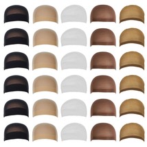 12 pieces Stocking Wig Caps 5 colors Stretchy Nylon Wig Caps for Women &amp;... - £34.78 GBP
