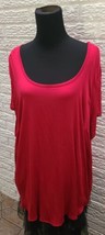 Torrid Women&#39;s Short Sleeve Red Button-Down Back Blouse, Size 3X - $17.93 CAD