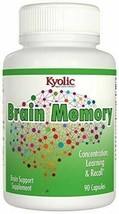 NEW Kyolic Aged Garlic Extract Ginkgo Biloba Plus Brain Memory Supplement 90 Cap - £16.24 GBP