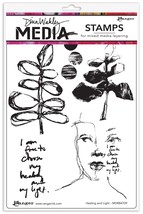 Dina Wakley Media Cling Stamps 6&quot;X9&quot;-Healing And Light - £20.59 GBP
