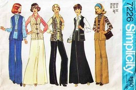 Vintage 1975 Misses&#39; SKIRT, VEST &amp; PANTS Pattern 7226-s Size 14 - £9.59 GBP