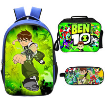 Ben 10 Backpack Lunch Box Pencil Case Outdoor School Package B - £39.17 GBP