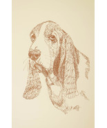 BASSET HOUND DOG ART #47 Stephen Kline draws dogs name free. DRAWN FROM ... - £39.52 GBP