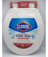 New Clorox Durable Plastic Hard Round Toilet Seat White Antimicrobial Pr... - £13.94 GBP