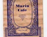 Marin Cafe Menu Fourth St San Rafael California Open All Night  - £76.66 GBP