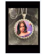 Tate McRae pretty rhinestones silver necklace beautiful gift fast ship - $20.99