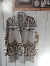 Free People Boho Shawl Collar Cardigan Sweater Oversize Sz S - £38.70 GBP