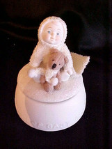 Dept 56 Snowbabies Sleep Baby Sleep Music Box Teddy Bear Mib - £38.75 GBP
