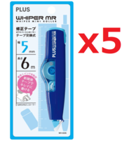 PLUS Whiper MR - Whiper Mini Roller Correction Tape WH-635 ,5 mmｘ5m 5pac... - £27.09 GBP
