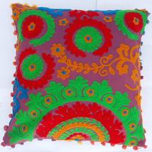 Traditional Jaipur Boho Throw Suzani Pillow, Embroidered Pillow Covers 1... - $12.99+