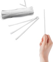 2000 Paper Twist Ties Wire For Cake Pops Gift Candy Sealing Cello Bags White - £9.92 GBP