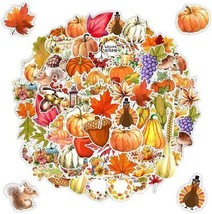50PCS Thanksgiving Stickers Autumn Harvest Fall Pumpkin Turkey Maple Lea... - £15.69 GBP
