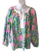 NWT Lilly Pulitzer Camryn Printed Tunic in Multi Grove Garden Size Medium - £64.71 GBP