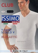 Jersey Cou Av Hommes A Manches Courtes en Microfibre Bellissima Issimo 262 - £8.43 GBP