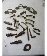 Lot of Antique House Fence lock handles accessories PIECES PARTS RESTORE - £41.74 GBP